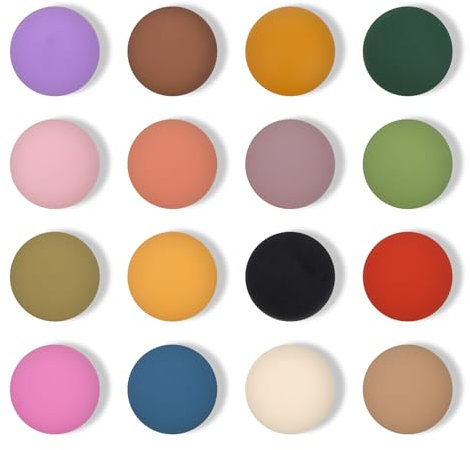 16 Pack Fridge Magnets for Locker Colorful Round Refrigerator Magnet Cute Matte Decorative Small Strong Magnets Mini Funny Whiteboard Magnet for DIY Kitchen Office Home Map Letter Dishwasher