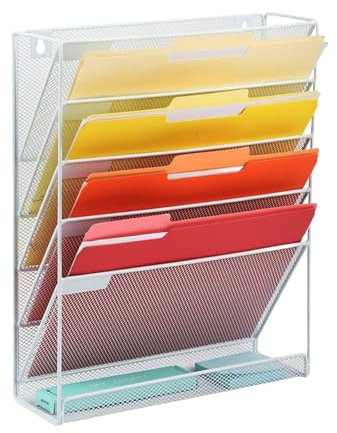 Sanerfa Schreibtisch-Organizer zum Aufhängen an der Wand, Aktenhalter, Papierdokumente, Zeitschriften, Aufbewahrung, Papier-Organizer, Dokument