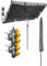 4smile Sonnenschirm Balkon SunnyShade - Sonnenschutz Balkon 4-in-1 SET, Anthrazit - Sonnenschirm rechteckig 200 x 125 cm + 2 x Sonnenschirmhalter Balkongeländer SunnyEasy + Sonnenschirmhülle