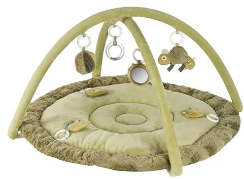 Fehn 3-D-Activity-Decke Chamäleon – Baby Spielbogen mit 5 abnehmbaren Spielzeugen für Babys – Spiel & Spaß im Liegen, Sitzen & beim Krabbeln, für Babys und Kleinkinder ab 0+ Monaten