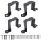 4Pcs 4x4 Inch Strap Post Ties, Square Tube Strap Clamp, Heavy Duty Deck Fence Brackets for 4x4 Wood Post Beam, U Shaped Steel Bracket, Gazebo Mounting Brackets