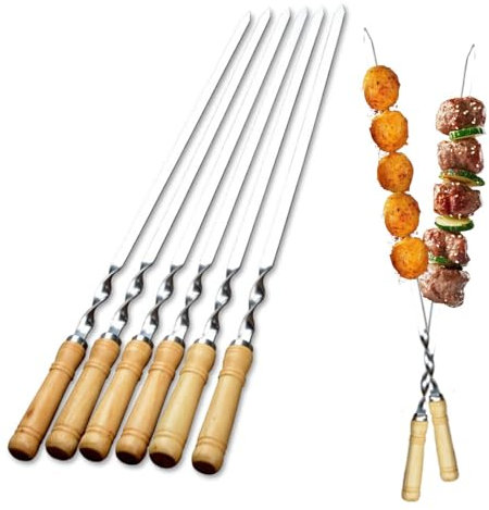 Junerain Brochettes de kebab plates 21,7 pouces / 55 cm