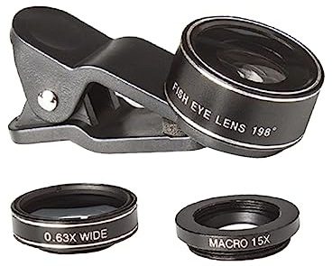 LABRIMP Handy- -Set Handy-Kamera- -Kit Makroobjektiv für Fischlinse fürs Handy Kameraobjektiv Handy Kamera Schwarz