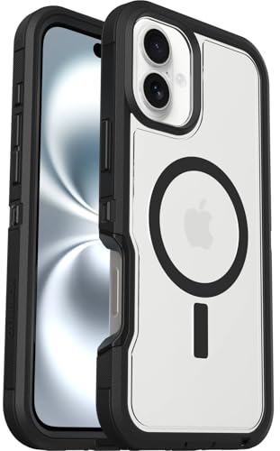 OtterBox Defender XT MagSafe Case for iPhone 16 Plus, Clear/Black | Shockproof, Drop-Proof, Ultra-Rugged Protective Case, 7x Tested to Military Standard, No Retail Packaging