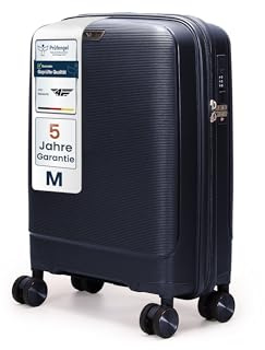 4FLY Leichter Hartschalen-Handgepäckkoffer M – 55×37×20 cm (35L), Kabinenkoffer mit TSA-Schloss, USB-Ladeanschluss, 4 Spinner-Rollen, Aluminium-Teleskopgriff, erfüllt alle Airlines Vorgaben