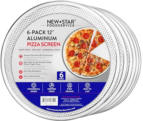 New Star Foodservice Aluminum Pizza Baking Screen, 12 Inch
