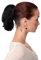 WIG ME UP - Haarteil Zopf Extension schwarz pechschwarz kurz wilder Look Befestigung mit Butterfly-Klammer 20 cm T6545-1