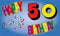 U24 Fahne Flagge Happy Birthday 50 II Geburtstag 90 x 150 cm