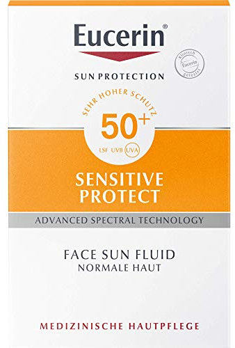 Eucerin Sensitive Protect Face Sun Fluid LSF 50+, 50 ml Lösung