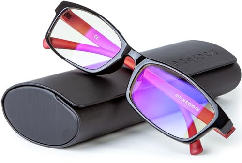 Blue Light Filter Glasses PROSPEK, Computer Eyeglasses for Men and Women - Gaming Glasses Blue Light Blocking with Clear Lens, Anti Eyestrain, Reading Glasses (+2.00x)
