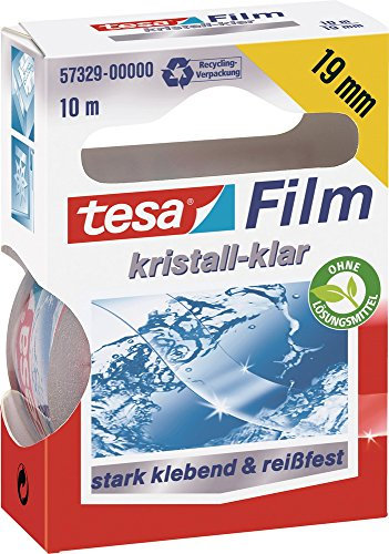 Tape Tesa film crystal clear 10m x 19mm transparant blister