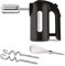 Dualit Handrührer - Schwarz, 400W, 4 Stufen, Einziehbares Kabel - Rührgerät Küche Ideal zum Backen mit Rührbesen, Knethaken & Schneebesen Aufsatz - Teig Mixer für Kuchen, Brot, Eischnee