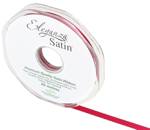 ELEGANZA Double Faced Satin Ribbon 6mm x 20m Deep Cerise No.30
