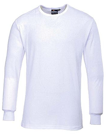 Portwest Herren L/S Thermal T-shirt vetements de travail > tee shirts travail, Bianco, M EU