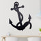 Anker mit Leine Wandtattoo in 6 Größen - Wandaufkleber Wall Sticker - Dekoration, Küche, Wohnzimmer, Schlafzimmer, Badezimmer