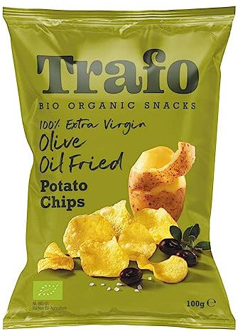 Trafo Potato Chips, Baked in Virgin Olive Oil, 100g, 6er Pack