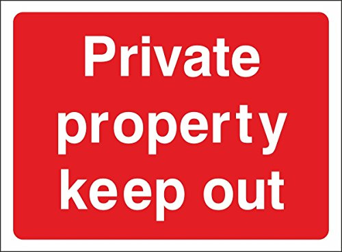 Private Property Keep Out Sign 300mm x 200mm - Rigid Plastic (PRA.31F-RP)