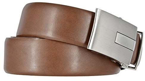 Bovino by Bernd Götz Herren Leder Gürtel 35 mm cognac Automatikschließe Rindleder bombiert kürzbar (115)