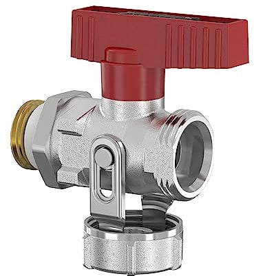 Simplex KFE-Kugelhahn Durchgang AG 1/2, Selbstdichtender Gewindeeinschneiddichtung, Mehrschichtige Kupfer-Klemmverschraubung F10637