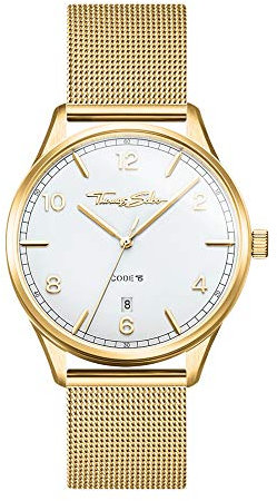 THOMAS SABO Damen Analog Quarz Uhr mit Edelstahl Armband WA0361-264-202-36 mm