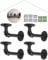 HOMGEN 4Pack Industrial Pipe Shelf Brackets Iron Pipe Floating Shelf Brackets Withstand 25KG Heavy Duty Shelf Brackets with Screw Accessories Wall Brackets for Bookshelf Scaffolding Board (15 X 8 cm)