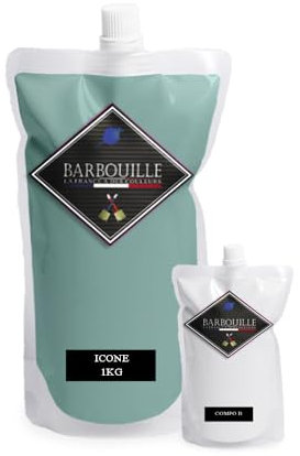 2K-Epoxidfarbe/Harz matt BARBOUILLE - Für Fliesen, Kacheln, Laminat, PVC - 1kg - Ikonengrün