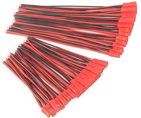 GTIWUNG 30 Paar JST BEC 2 Pin Stecker/Buchse mit Kabel 100mm/150mm 22AWG Männlichen und Weiblichen Steckverbinder für LED Lampe RC Akku Lipo, 4 Zoll, 6 Zoll