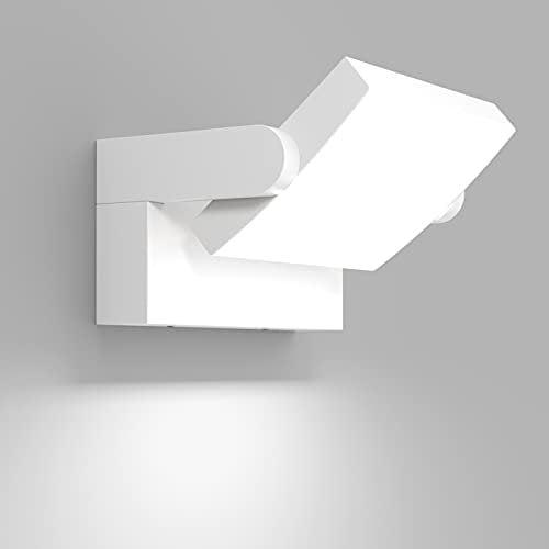 Klighten 24W Lampade da Parete LED Esterno Interno IP65, Lampade Esterno Orientabile Applique Moderno da Parete in Alluminio per Corridoio Ingresso Giardini, Bianco Freddo 5700K-6000K, Bianca