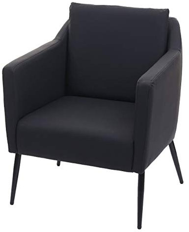 Mendler Lounge-Sessel HWC-H93a, Sessel Cocktailsessel Relaxsessel - Kunstleder schwarz