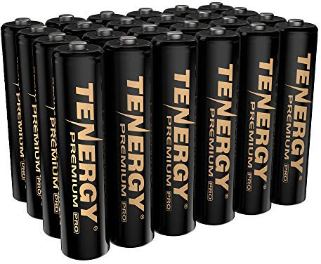 Tenergy Premium Pro AAA Rechargeable High Capacity Batteries, 1100mAh NiMH AAA, 24 Pack Rechargeable Batteries