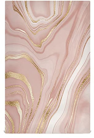 xigua 4PCS Beautiful Gold Pink Marble Kitchen Dish Towels -Absorbent Soft Dishcloths Towels Reusable Hand Towels Quick Drying Cleaning Cloth, Tea Towels,18 x 28