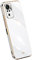 KEYYO - Carcasa para Xiaomi Redmi Note 10 4G | Note 10S, Funda Protectora Flexible TPU de Silicona, Chapado en Borde Dorado Ultra Delgado - Blanco