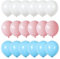 Togvu Blue and Pink Balloons, 30pc 12 Inch Pastel Pink Blue White Latex Balloons, Gender Reveal Party Decorations for Boy or Girl Party, Baby Shower, Birthday