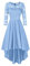KOJOOIN Women Lace Dress Crew Neck 3/4 Sleeve Midi Dress 50s Vintage A-line Dinner Prom Dress for Party Cocktail Sky blue-3/4 Sleeves XL