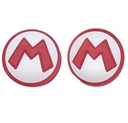 Joystick Grips for Nintendo Switch, Lite, Rubber Protector, Symbol S. Mario Bros