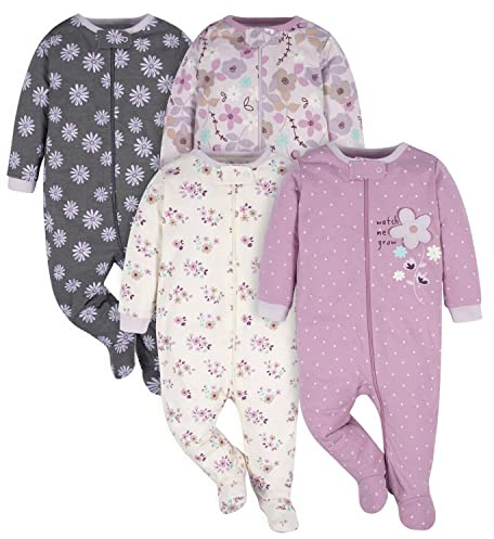 Gerber Baby - Jungen Sleep 'N Play Fußband, 4 Stück Baby- und Kleinkindschläfer (4er Pack)