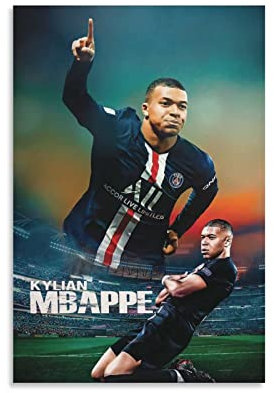 WOZAJ Kylian Mbappé Affiche Kylian Mbappé Peinture Décorative Salon Affiche Chambre Peinture Impression sur Toile 30X50cm sans Cadre