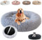 JRUI Hundebett für Grosse Hunde Abziehbar Waschbar (3XL) 100 cm, Rund Plüsch Hundekissen Katzenbett Waschbar Warme Bequeme Hundesofa Hundekörbchen für Mittelgroße Hunde, Grau