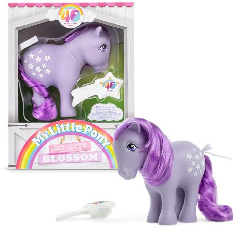 Primelchen Classic Pony, My Little Pony, Basic Fun, 35321, sammelbares Vintage-Pferde-Spielzeug für Kinder, Einhorn-Spielzeug für Jungen und Mädchen ab 3 Jahren