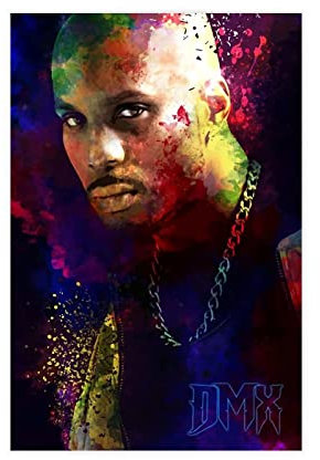 MOIT Rapper DMX 3 Leinwand-Poster, Schlafzimmerdekoration, Sport, Landschaft, Büro, Raumdekoration, Geschenk, ohne Rahmen, 30 x 45 cm
