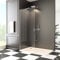 Walk in Duschwand, 90x195 cm Walk in dusche 6 mm Nano Sicherheitsglas Duschtrennwand mit Stabilisator Duschabtrennung auf Duschtassen oder Boden montierbar