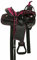 WILD RACE Wunderschöner Designer-Westernsattel aus synthetischem Barrel Racing/Beautiful Designer Synthetic Western Barrel Racing Western Saddle (16, Pink-Black)