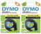 DYMO Original LetraTag Etikettenband | schwarz auf gelb | 12 mm x 4 m | selbstklebendes Kunststoffetiketten | für LetraTag-Beschriftungsgerät (Packung mit 2)
