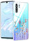 Kaywzo Hülle für Huawei P30 Pro,Transparent TPU Handyhülle mit Gemälde Blume Muster,Ultradünn Stoßfester Schutzhülle,Schön Silikon Cover Case-3