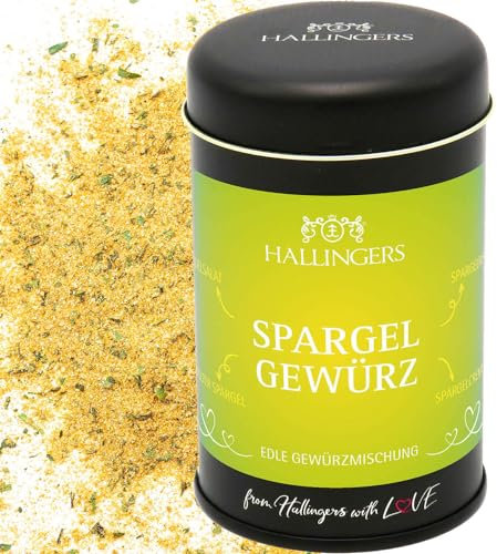 Hallingers Spargel-Gewürz - Gewürz-Mischung für Spargelsalat, Risotto & Spargelcrèmesuppe (Dose) - Geschenk im Sommer & als perfektes Grillgeschenk | Geburtstag Glückwunsch Neues Zuhause Jahrestag Fre