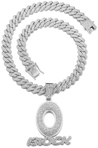 GleaMora Trendige Straße Hip Hop Ins Stil Halskette Weihnachten Geschenk Brief O-förmiger Anhänger Unisex Licht Luxus Jubiläum Schmuck