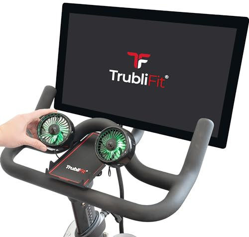 Doppelventilatoren für Peloton-Fahrrad mit Handyablage – Handyhalterung aus Metall – keine Batterien erforderlich