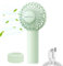 Tragbarer Mini-Ventilator, leistungsstarker Handventilator USB wiederaufladbar 3 Geschwindigkeiten kleiner Handventilator für Reise-Make-up Wimpernventilator für Kinder Mädchen Frauen (Hellgrün)