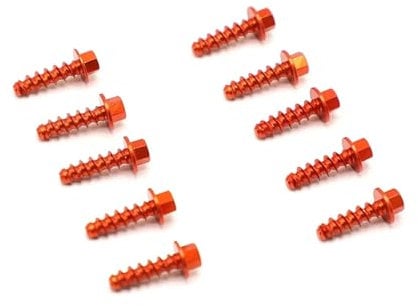 YSRWTBBA axq1989 10-teiliges Dirt Bikes selbstschneidendes Schrauben-Set, kompatibel mit EXC EXCF XC XCF SX SXF TPI SIX Days 125-501 1997-2022 (Color : Orange)