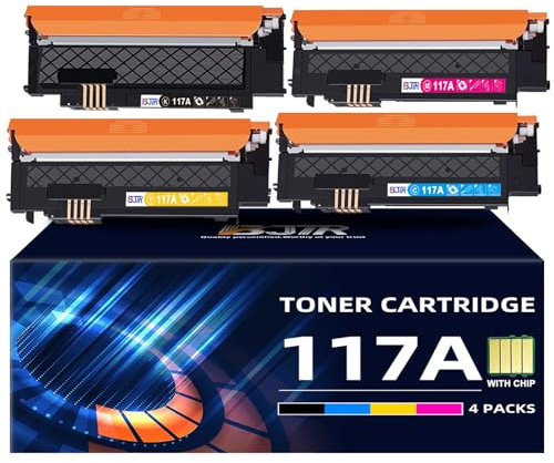 117A Toner Kompatibel mit HP 117A | 4er Pack Schwarz, Cyan, Magenta, Gelb | Für Color Laser MFP 178nw, 179fnw, 150nw, 178nwg | Hochwertiger Druck & Lange Haltbarkeit